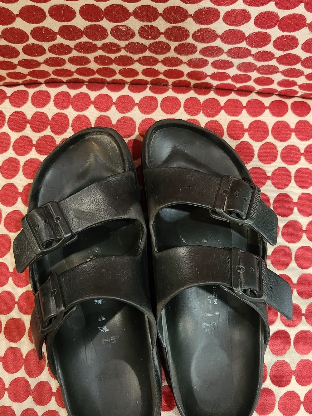 Black Birkenstock Arizona EVA sandals  lightweight two-strap design